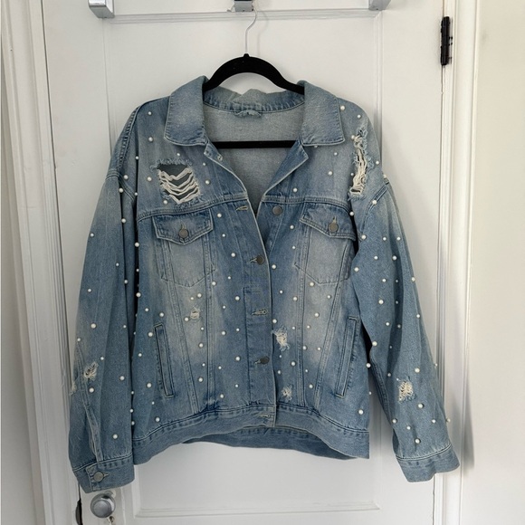 Free People - Oversized Jean Jacket - Fits Medium - Picture 2 of 4